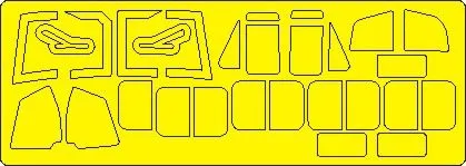 Bell AB-212 / UH-1N mask for Italeri 1:48