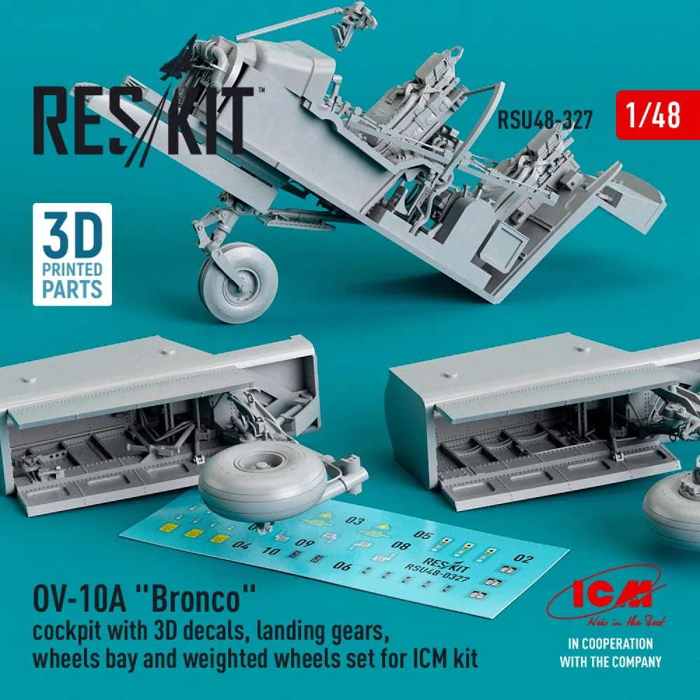 OV-10A "Bronco" cockpit, landing gears, wheels bay 1:48