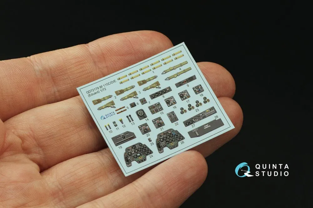 Bf 110C/D/E interior for Eduard 1:72