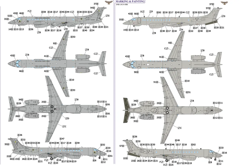 EMB-145RS/R-99 Recon aircraft 1:72