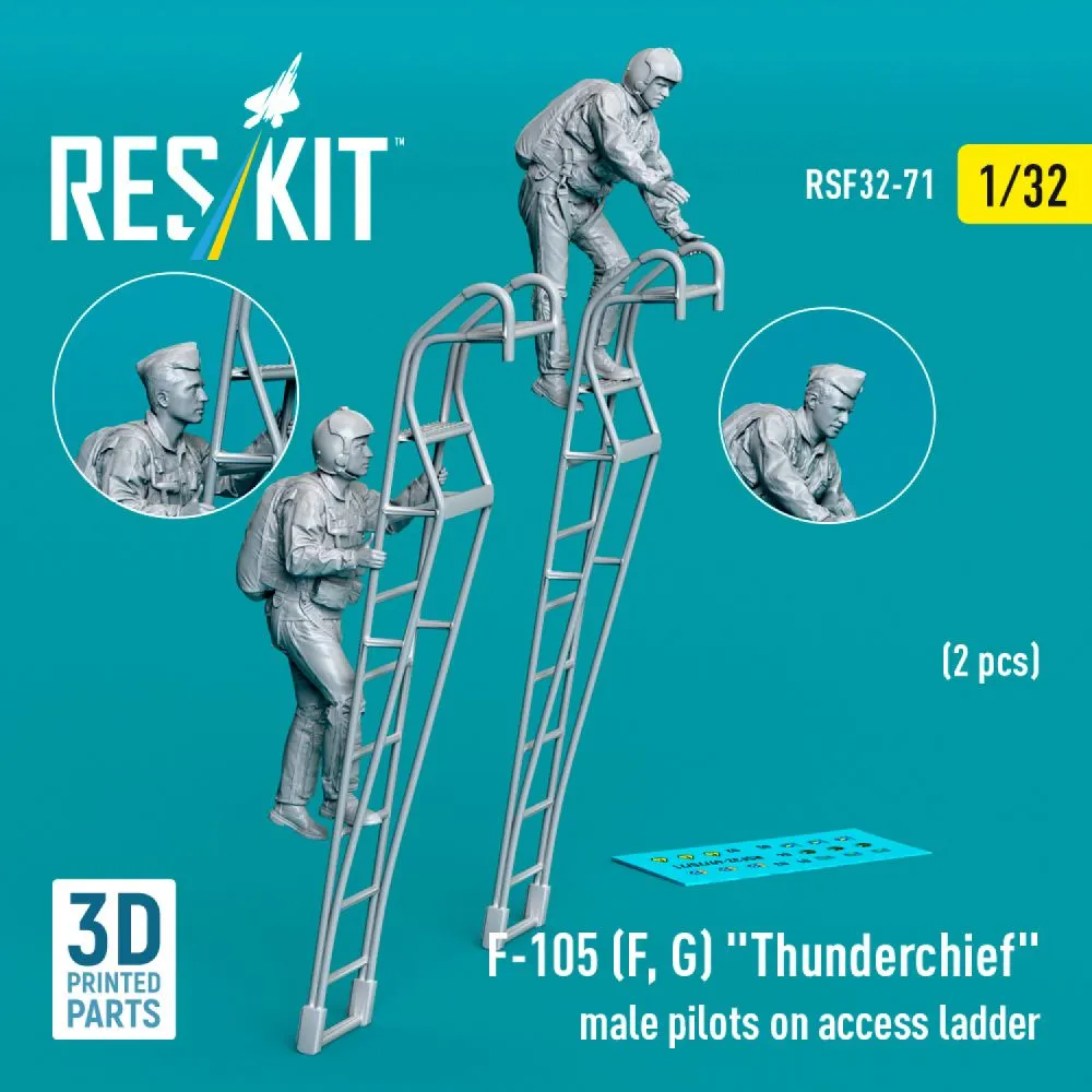 F-105 (F, G) "Thunderchief" pilots on access ladder 1:32