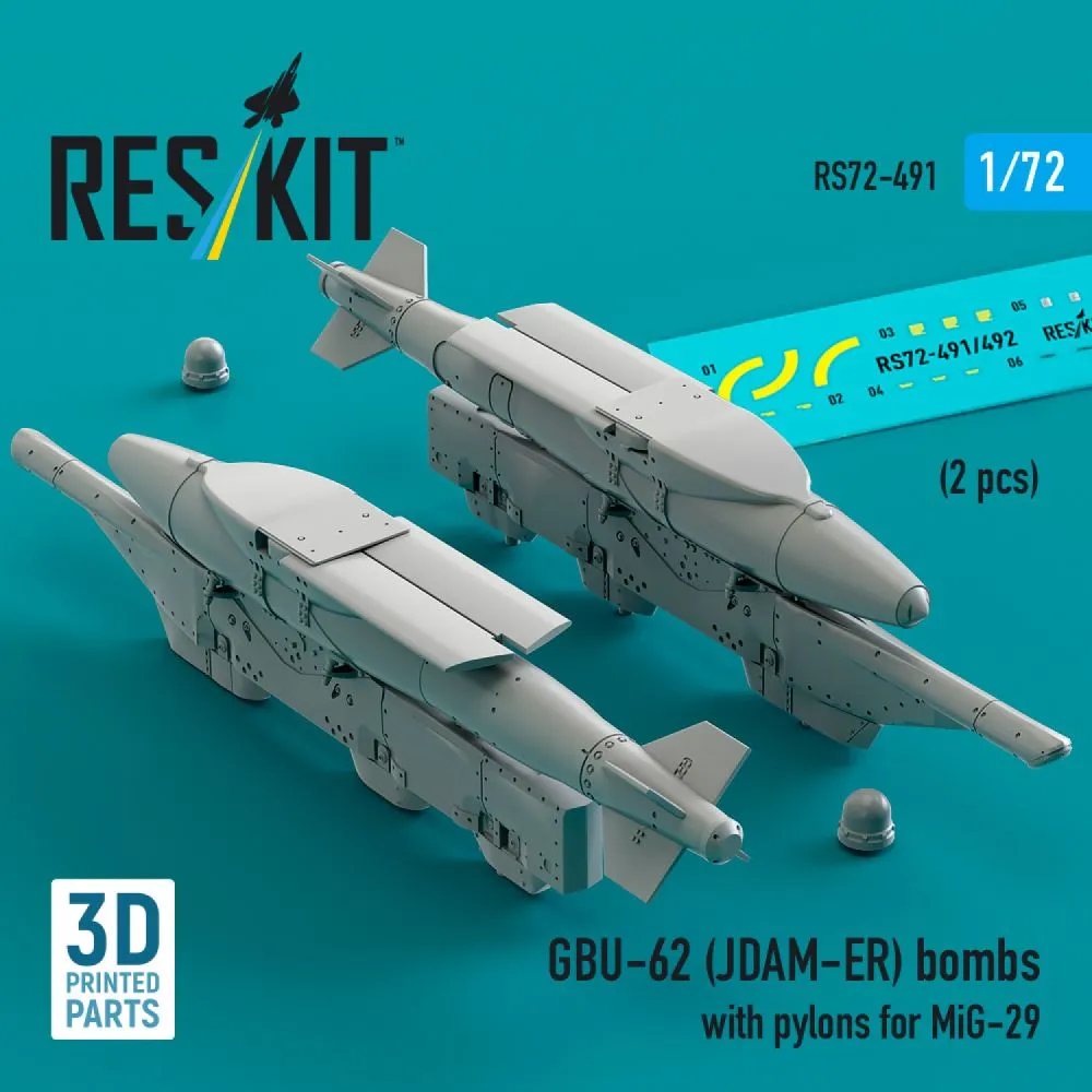 GBU-62 (JDAM-ER) bombs w/ pylons for MiG-29 1:72