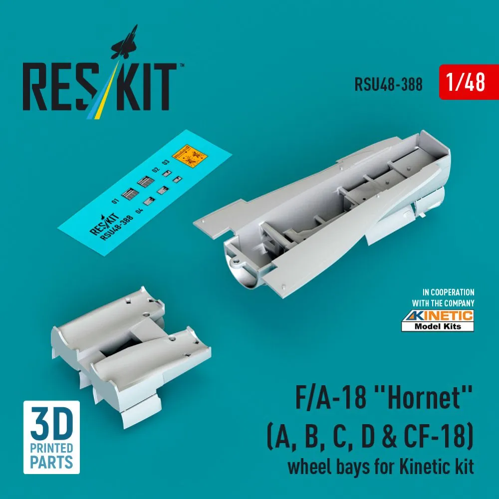 F/A-18 "Hornet" wheel bays for Kinetic 1:48
