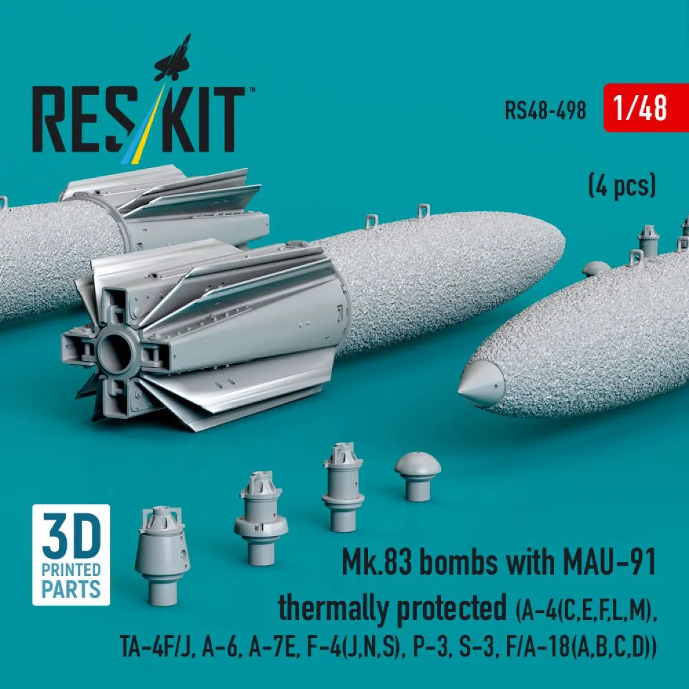 Mk.83 bombs with MAU-91 thermally protected 1:48
