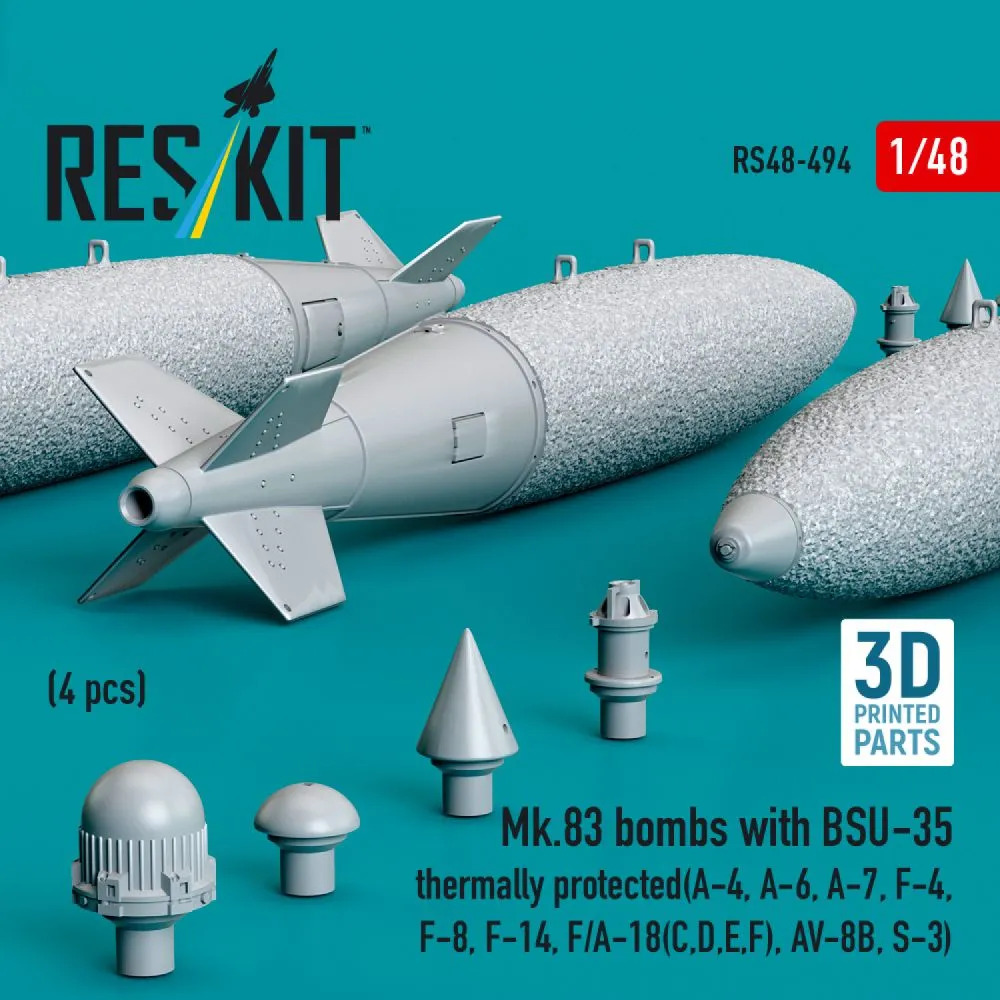 Mk.83 bombs with BSU-35 thermally protected 1:48