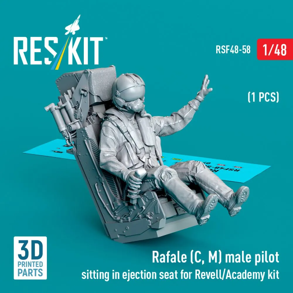 Rafale (C,M) pilot sitting in ejection sea 1:48