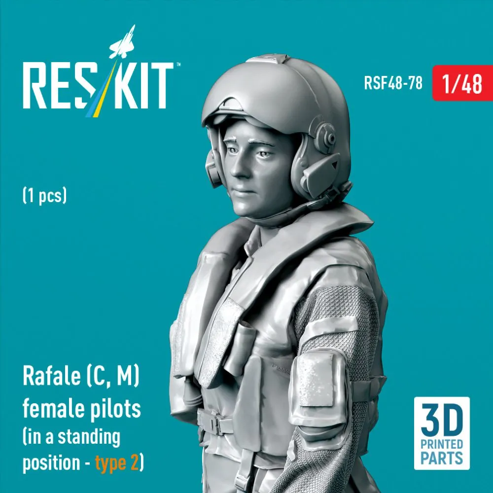 Rafale (C, M) female pilot (standing - type 2) 1:48