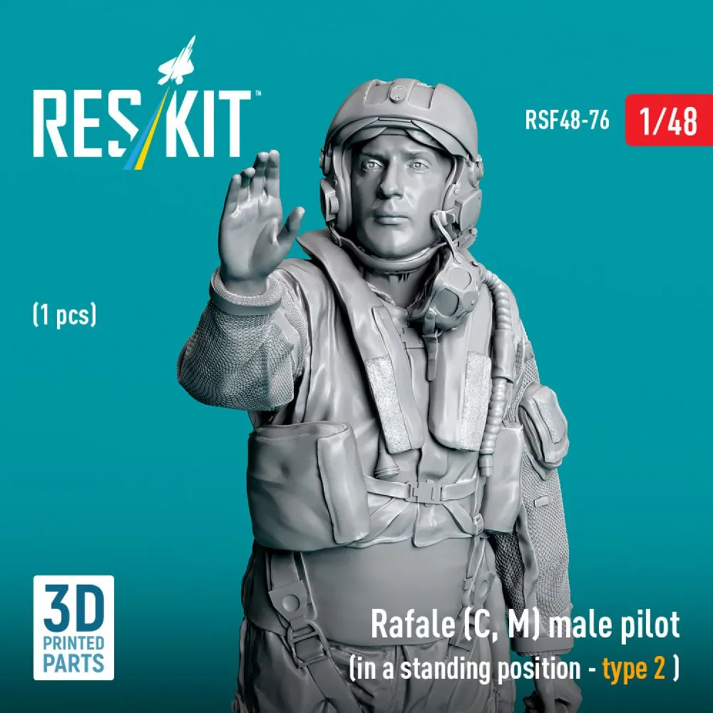 Rafale (C, M) pilot (standing - type 2) 1:48