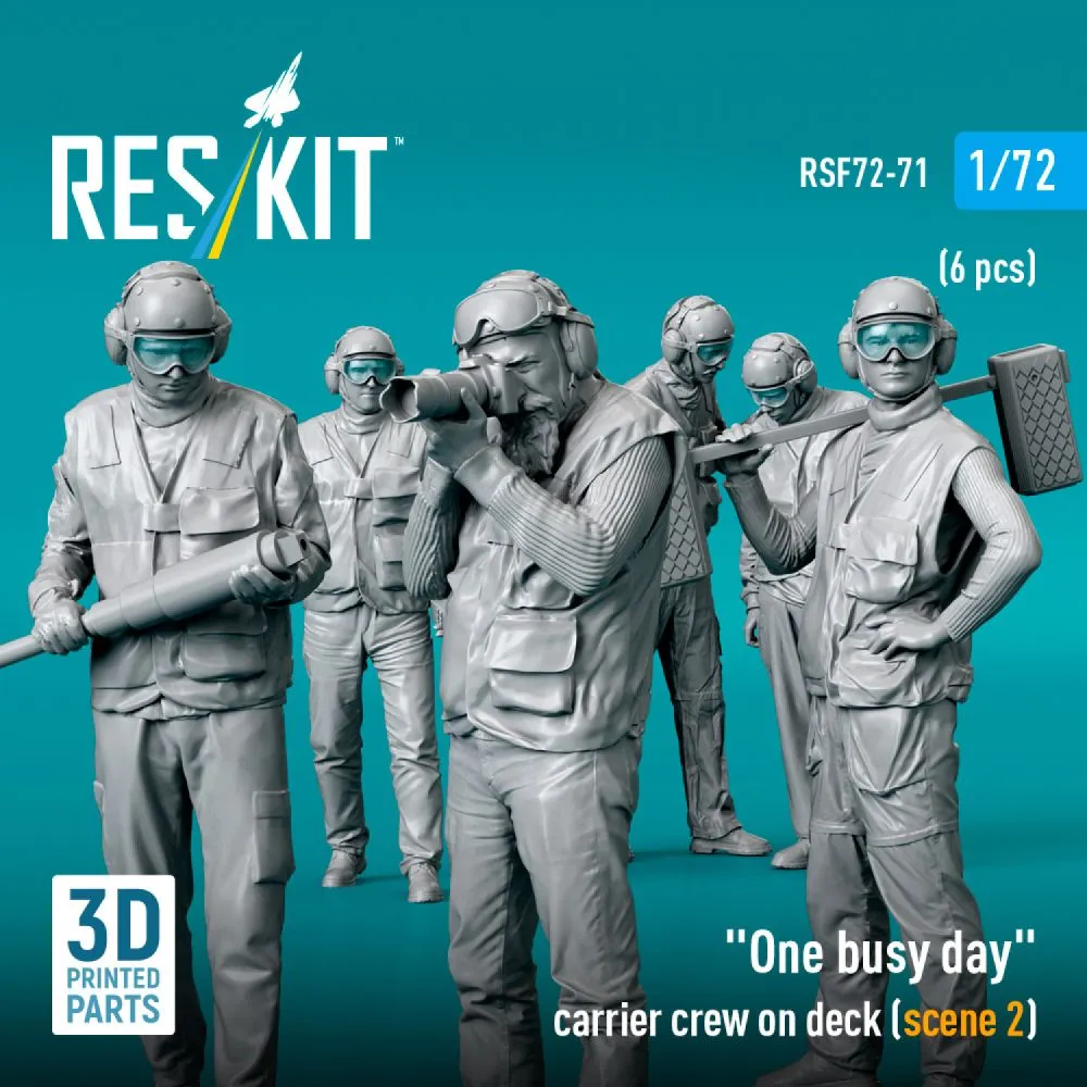 US carrier deck crew - scene 2 "One busy day" 1:72