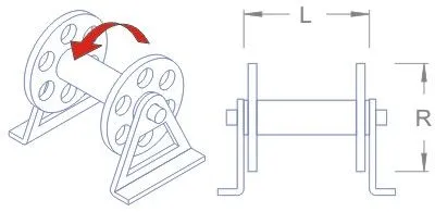Cable reels for ships