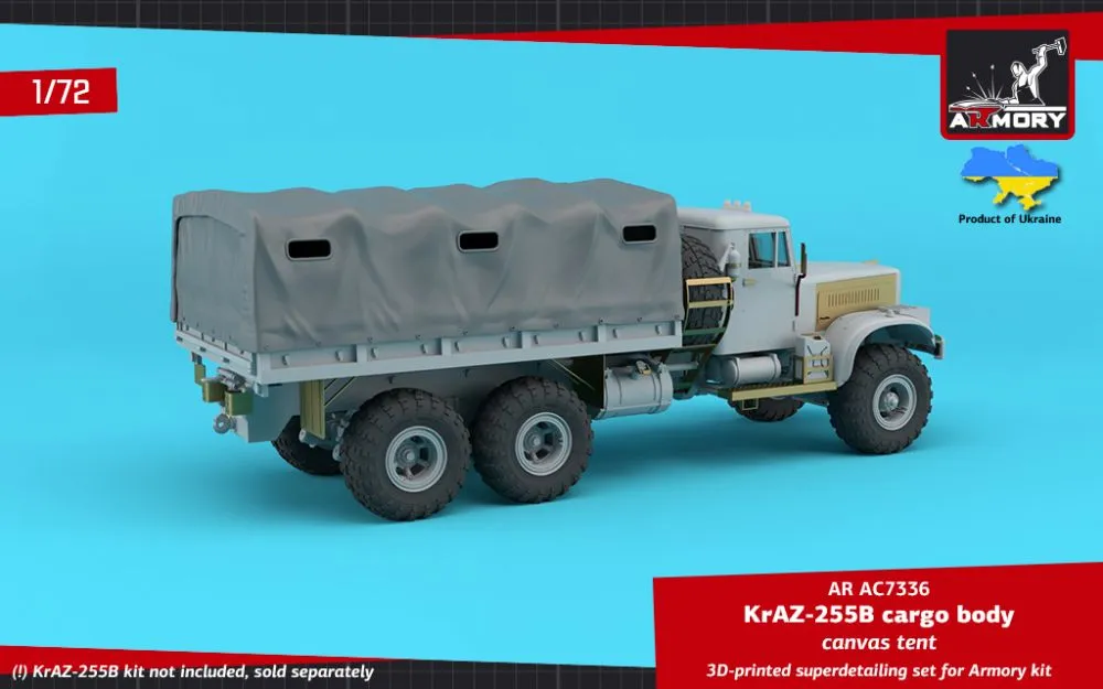 KrAZ-255B cargo truck canvas tent 1:72