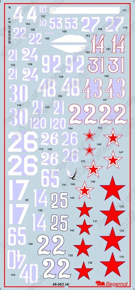 Yak-9T family decal 1:48