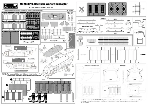Mil Mi-8 PPA Conversion set 1:72
