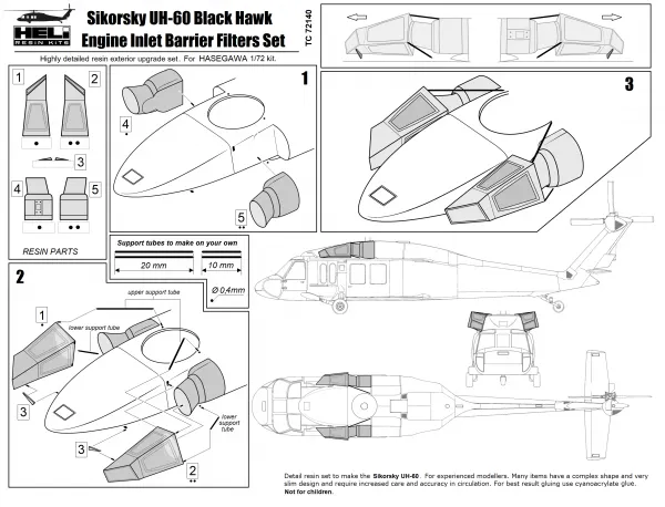 Sikorsky UH-60 Black Hawk Engine Filters 1:72