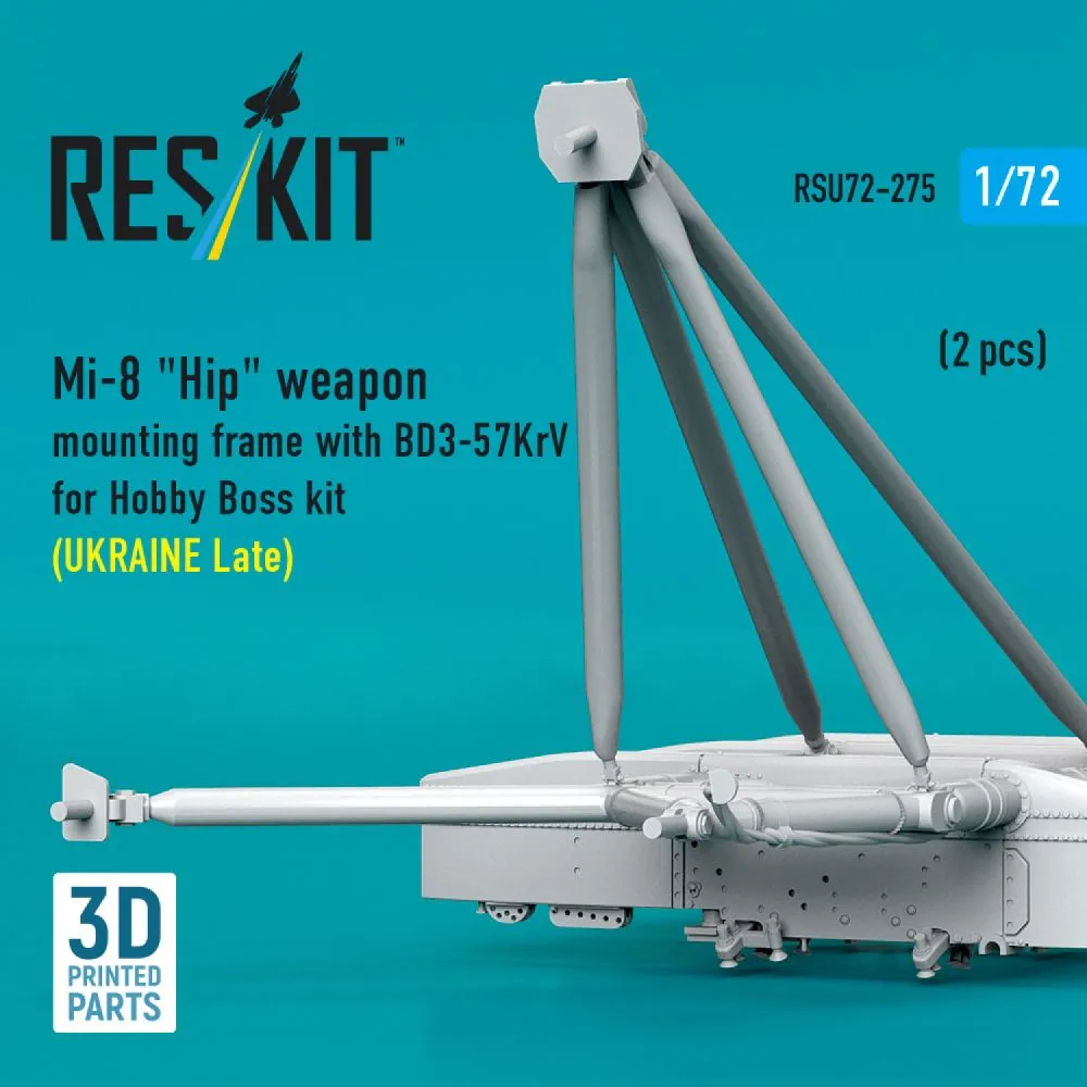 Mi-8 weapon mounting frame (late) w/ BD3-57KrV 1:72