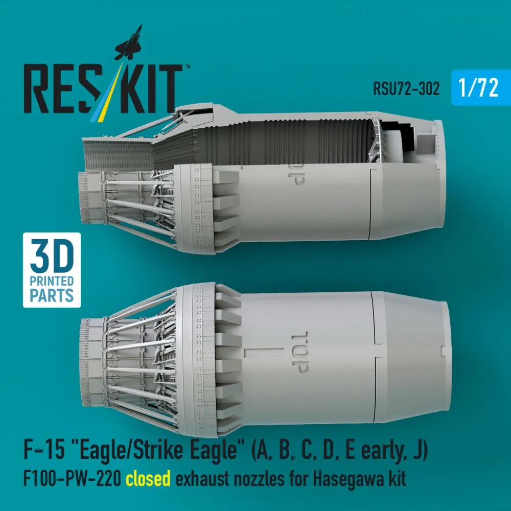 F-15 closed exhaust nozzles for Hasegawa 1:72