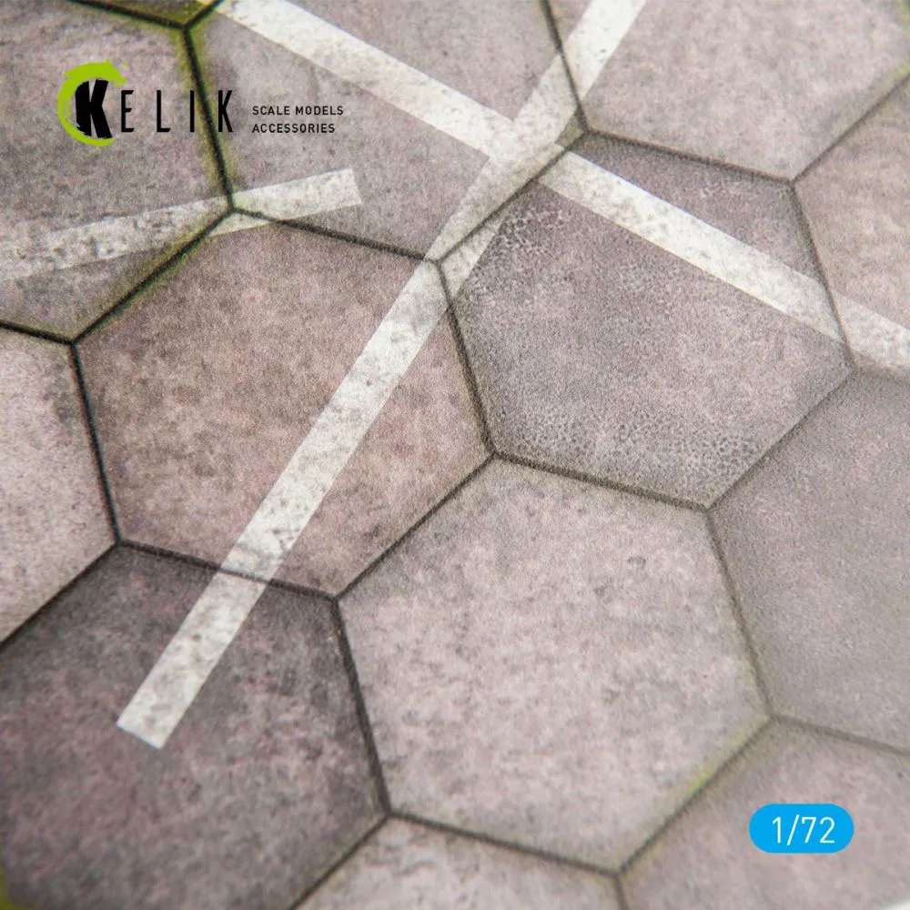 Hexagonnal concrete plates for Airfield Diorama 1:72
