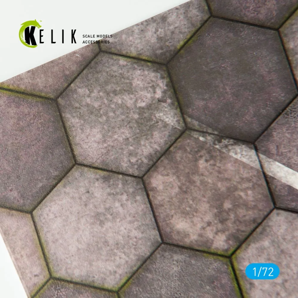 Hexagonnal concrete plates for Airfield Diorama 1:72