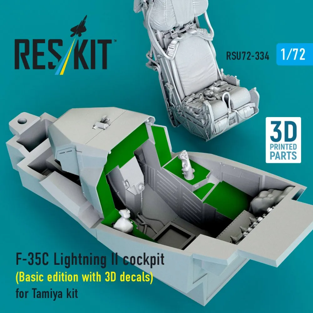 F-35C Lightning II cockpit (w/3D decals) for Tamiya 1:72