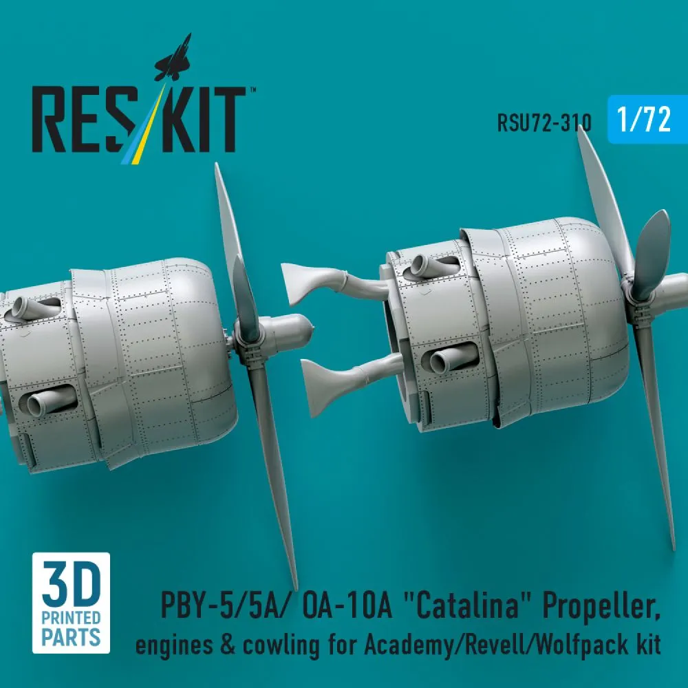 PBY-5 Propeller, engines & cowling for Academy 1:72