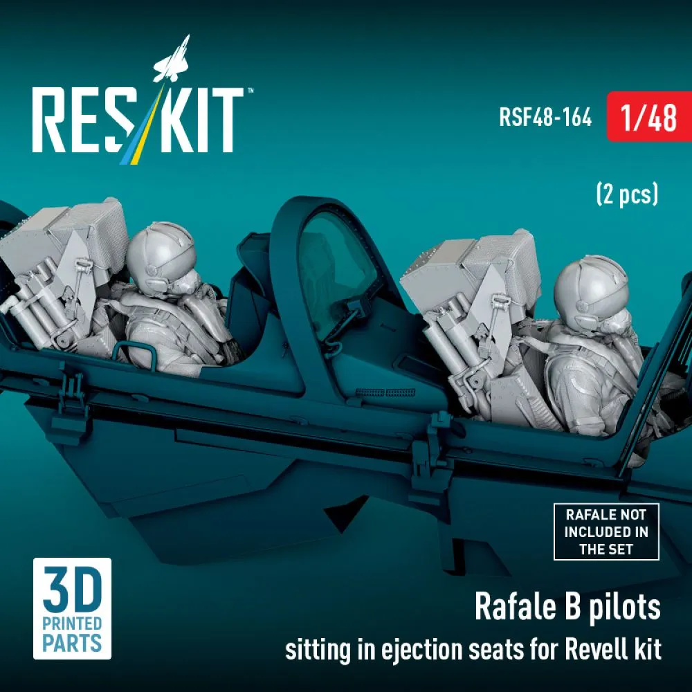 Rafale B pilots sitting in ejection seats (Revell) 1:48