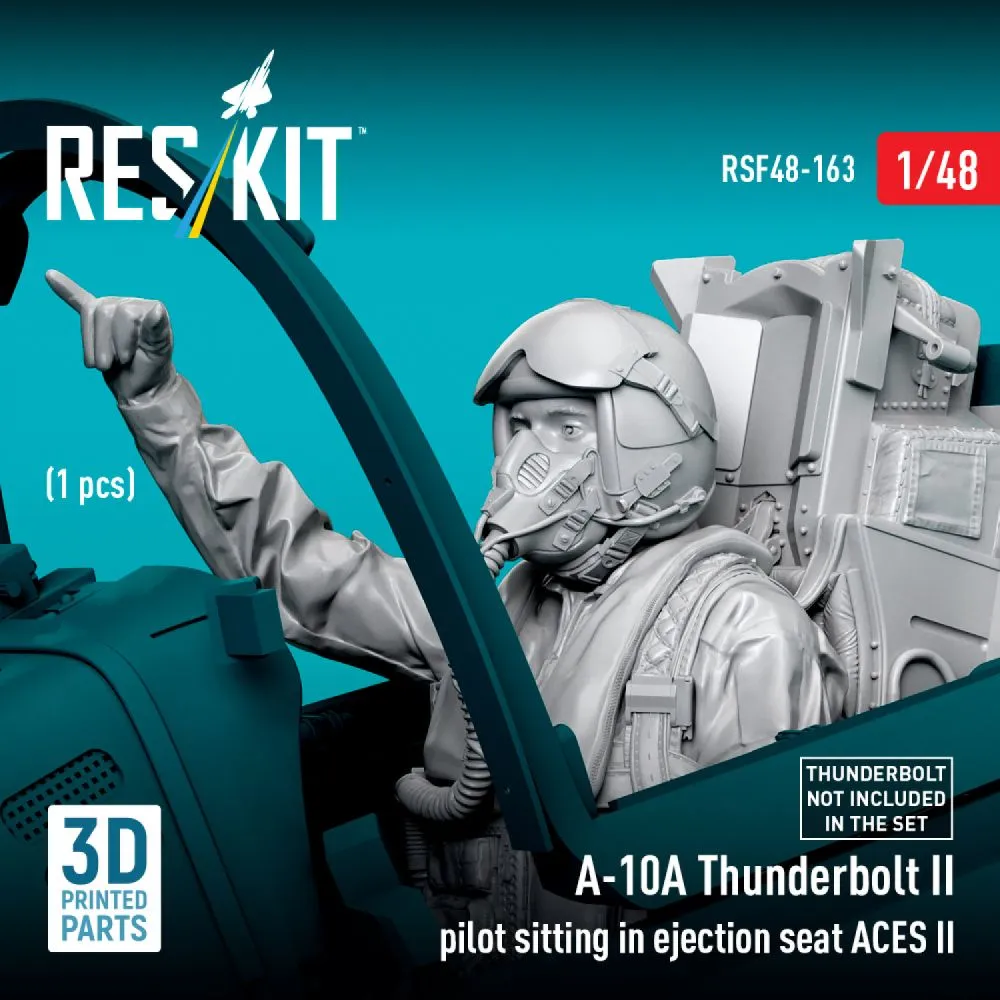 A-10A Thunderbolt II pilot sitting in ejection seat 1:48