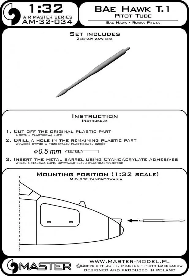 BAe HAWK T.1 - Pitot Tube 1:32