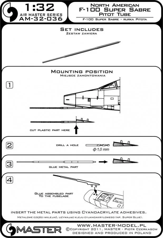 F-100 Super Sabre - Pitot Tube 1:32