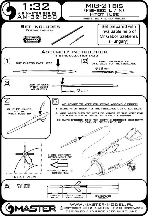 MiG-21bis (Fishbed L/N) - Pitot Tube 1:32
