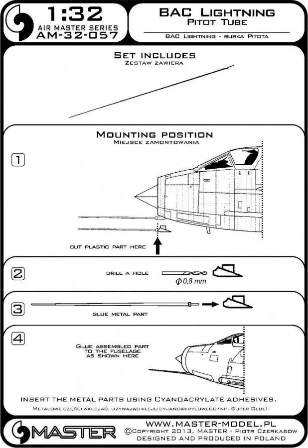 BAC Lightning - Pitot Tube 1:32