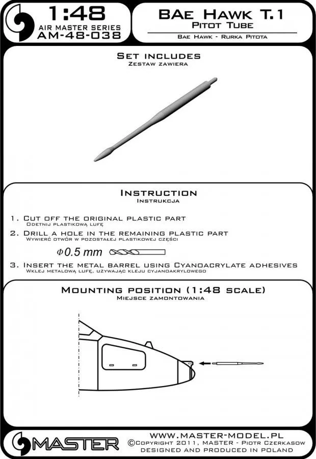 BAe HAWK T.1 - Pitot Tube 1:48