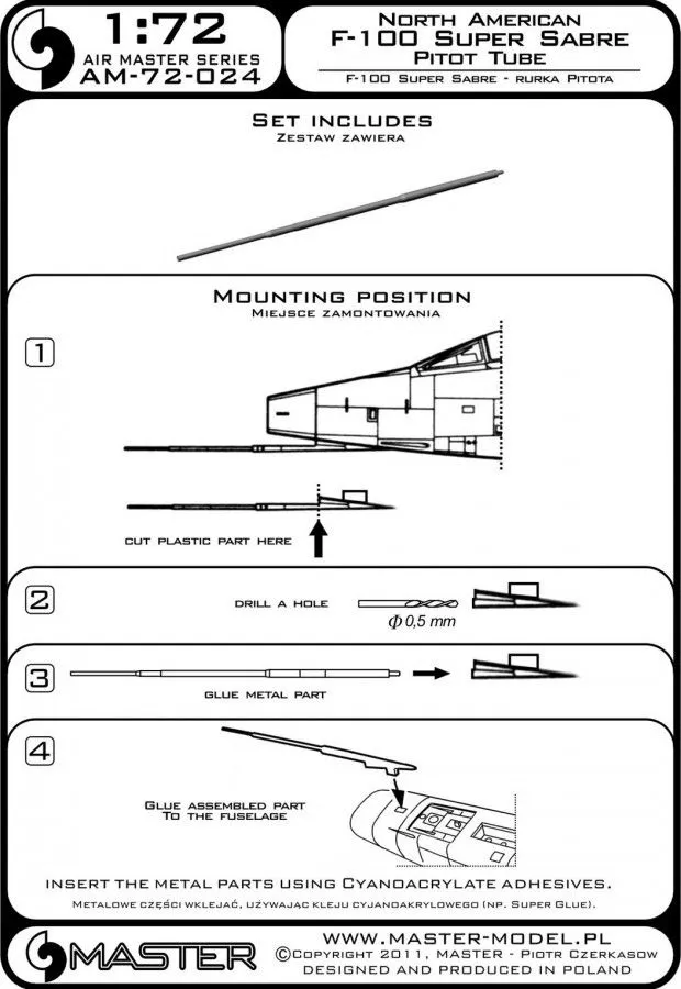 F-100 Super Sabre - Pitot Tube 1:72