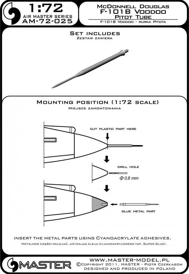 F-101B Voodoo - Pitot Tube 1:72