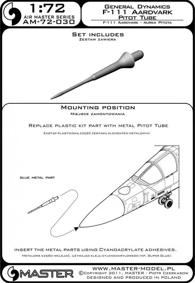F-111 Aardvark - Pitot Tube 1:72