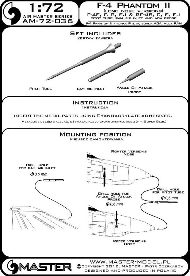 F-4 Phantom II (long nose versions) 1:72
