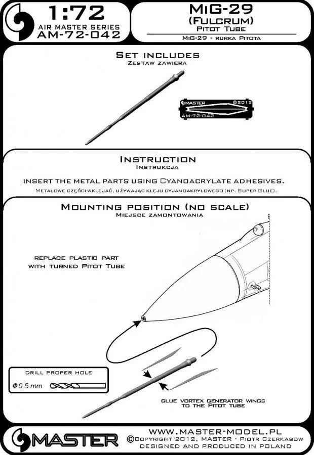MiG-29 Fulcrum - Pitot Tube 1:72