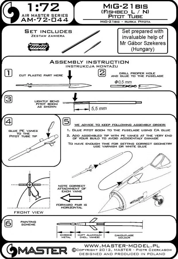 MiG-21bis Fishbed L/N - Pitot Tube 1:72