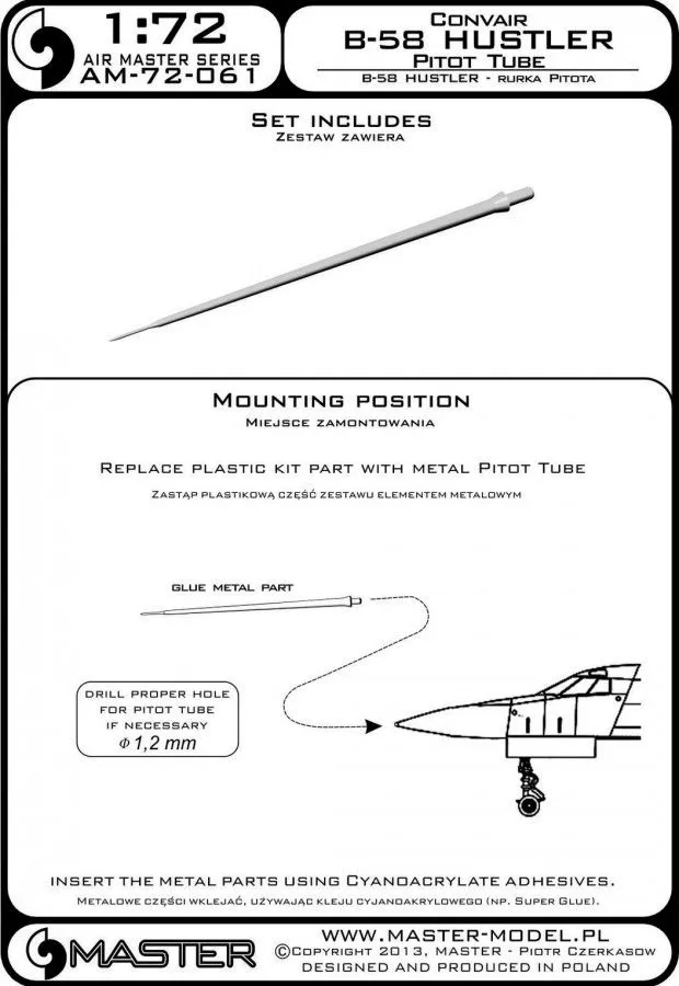Convair B-58 Hustler - Pitot Tube 1:72