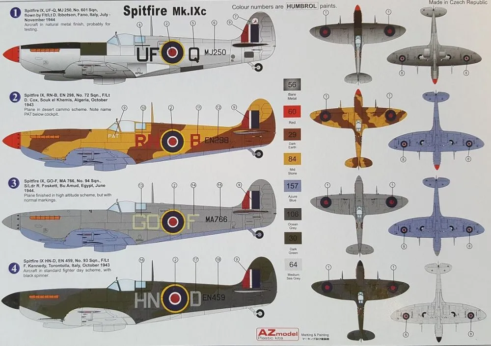 Supermarine Spitfire Mk.IXc MTO 1:72