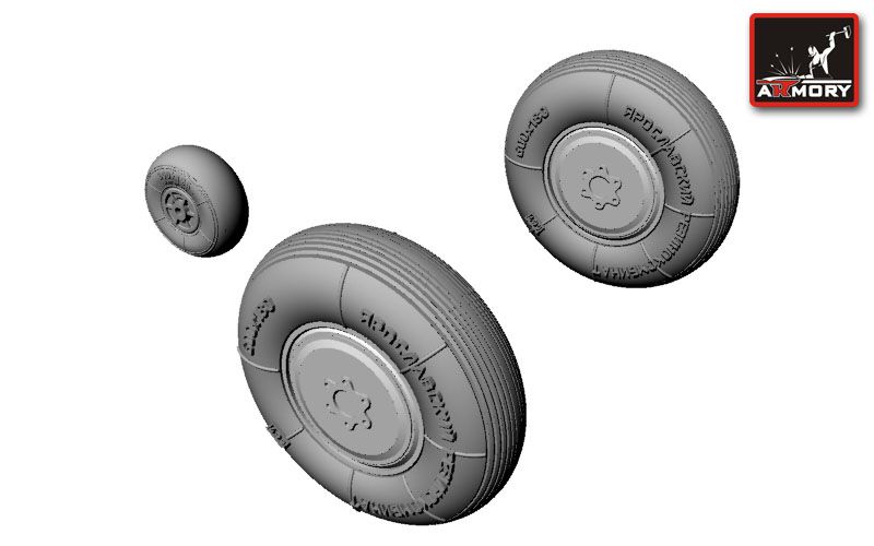 Yakovlev Yak-1 wheels 1:48