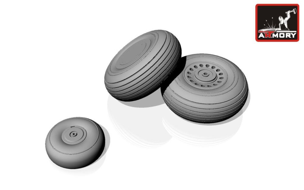 Douglas A-20G Boston wheels, late 1:48