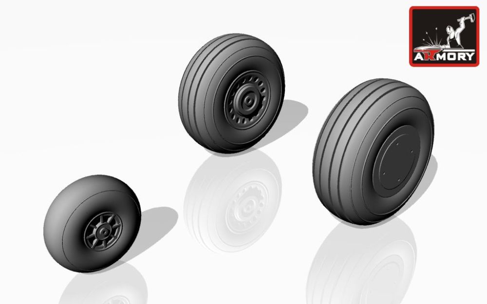 A-20A Boston wheels, early 1:72