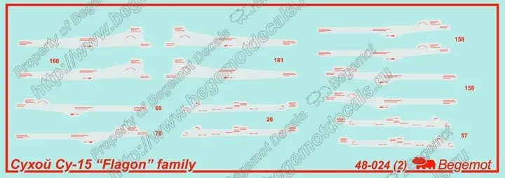 Su-15 "Flagon" family Decals 1:48