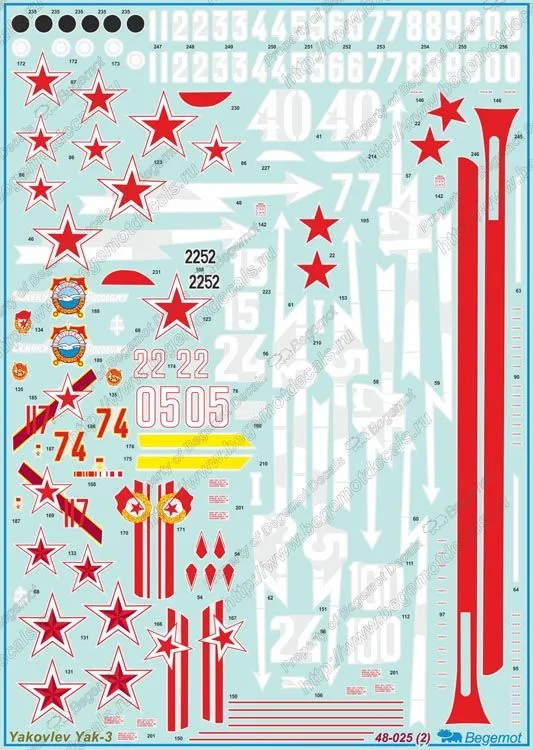 Yakovlev Yak-3 Decals 1:48