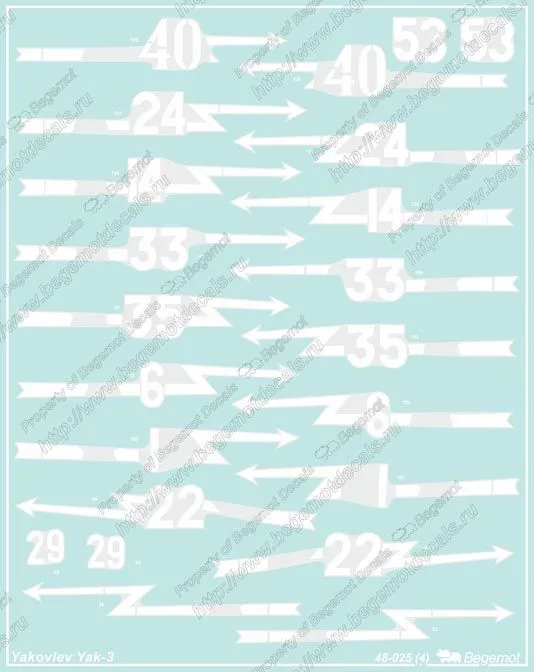 Yakovlev Yak-3 Decals 1:48