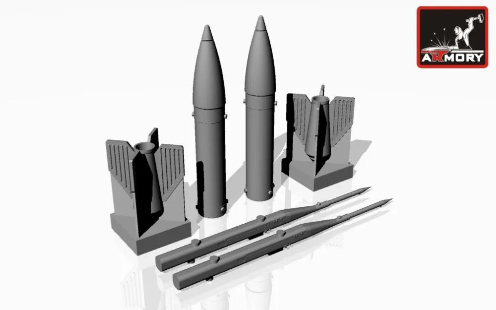 S-21 heavy unguided missiles w/ PU-12-40UD 1:48