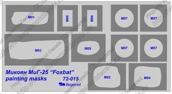 MiG-25 Foxbat family decals 1:72