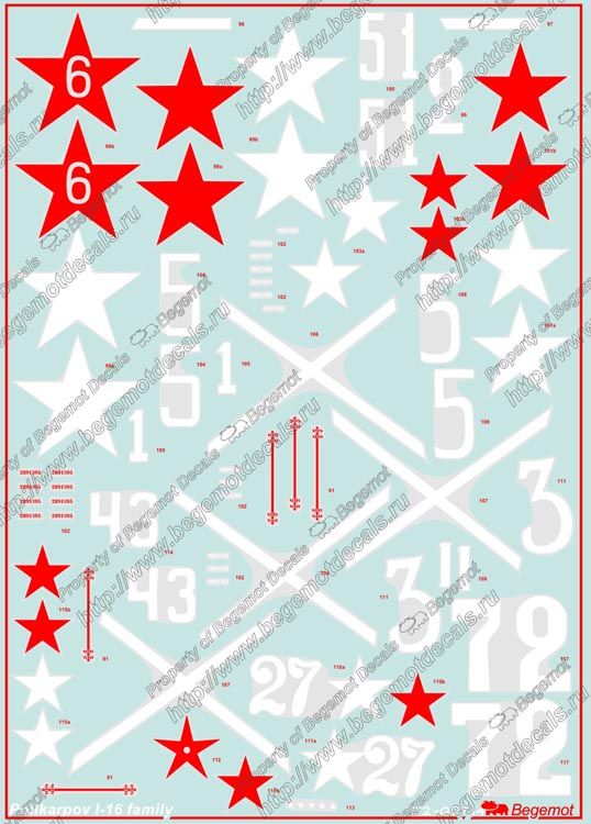 Polikarpov I-16 family Decals 1:32