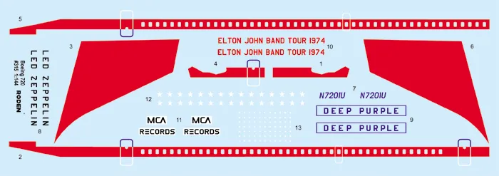 Boeing 720 "Starship One" Elton John USA tour 1:144