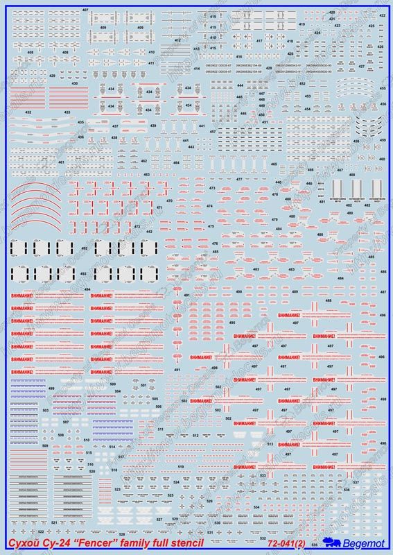 Su-24 "Fencer" family full stencil 1:72